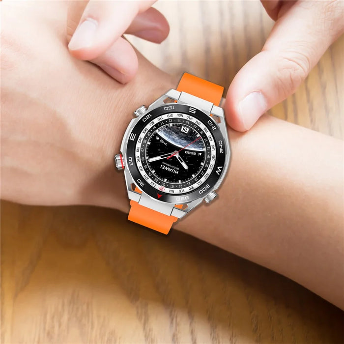 For Garmin Venu 3 / Venu 2 / Vivoactive 4 22mm Watch Band Comfortable Fluororubber Wrist Strap - Orange - 6