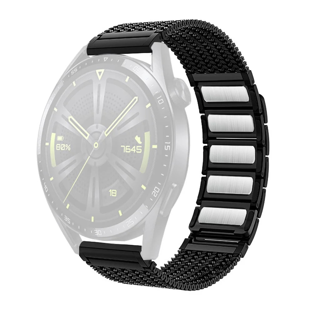 Watch Band for Garmin Venu 3 / Venu 2 / Vivoactive 4 22mm Metal Magnetic Wrist Strap - Black - 1