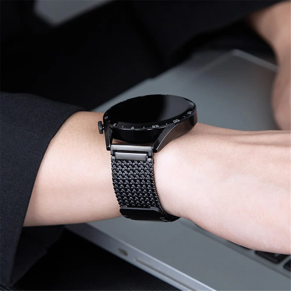 Watch Band for Garmin Venu 3 / Venu 2 / Vivoactive 4 22mm Metal Magnetic Wrist Strap - Black - 3