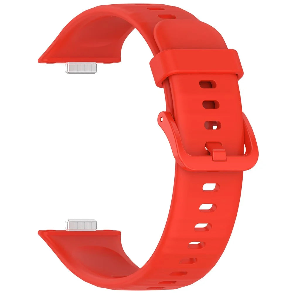 For Huawei Watch Fit 3 Silicone Strap Sport Watchbands Replacement - Red - 2