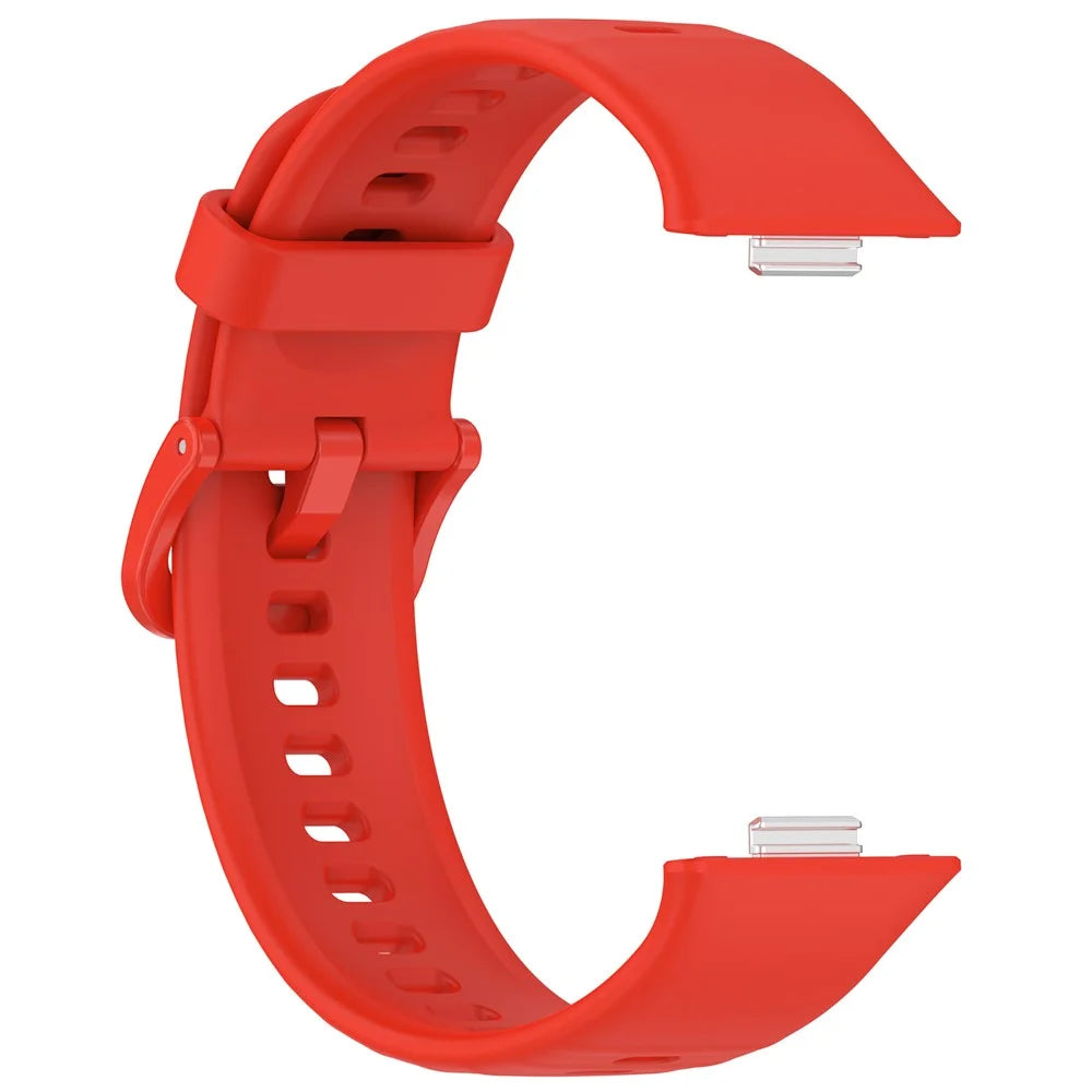 For Huawei Watch Fit 3 Silicone Strap Sport Watchbands Replacement - Red - 3