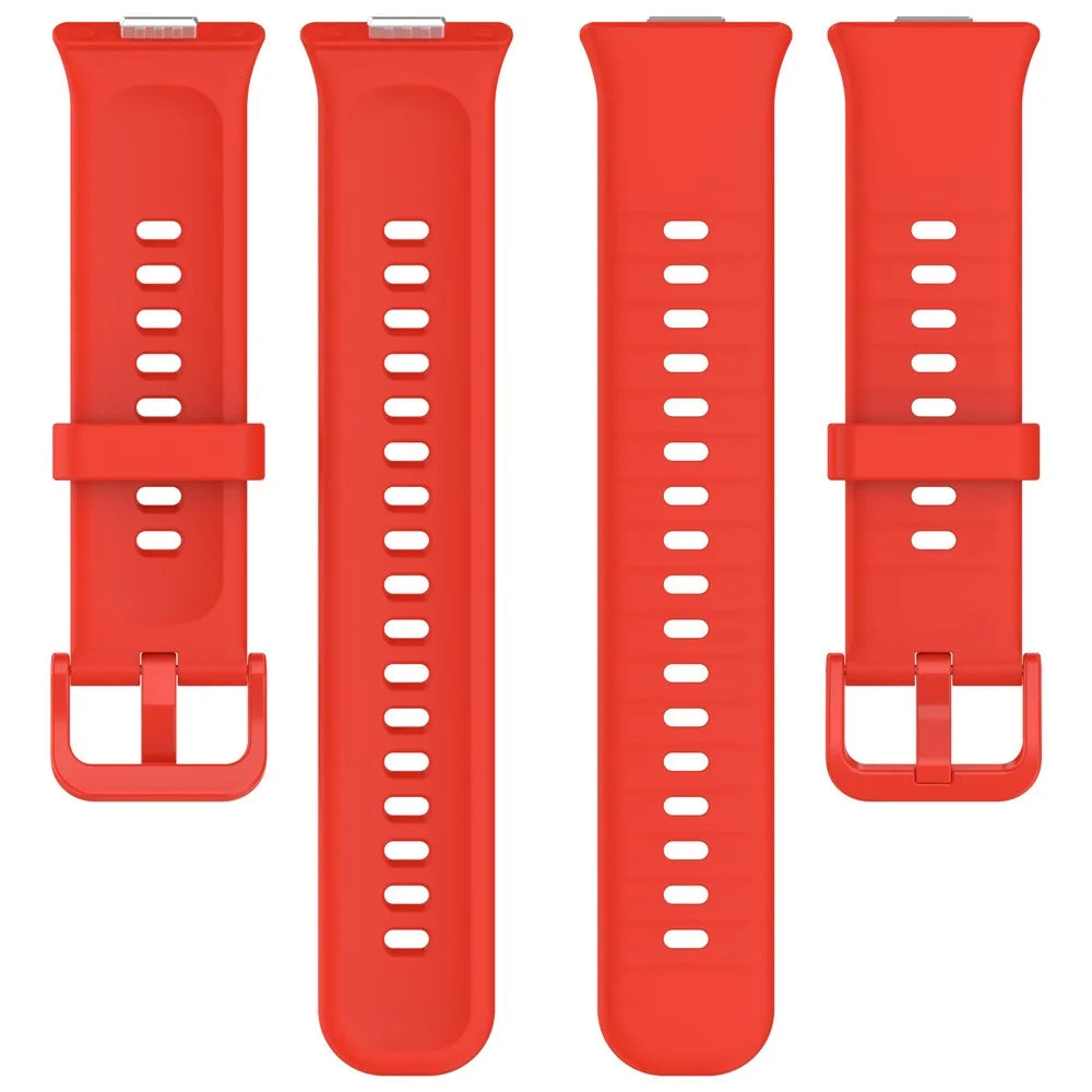 For Huawei Watch Fit 3 Silicone Strap Sport Watchbands Replacement - Red - 5