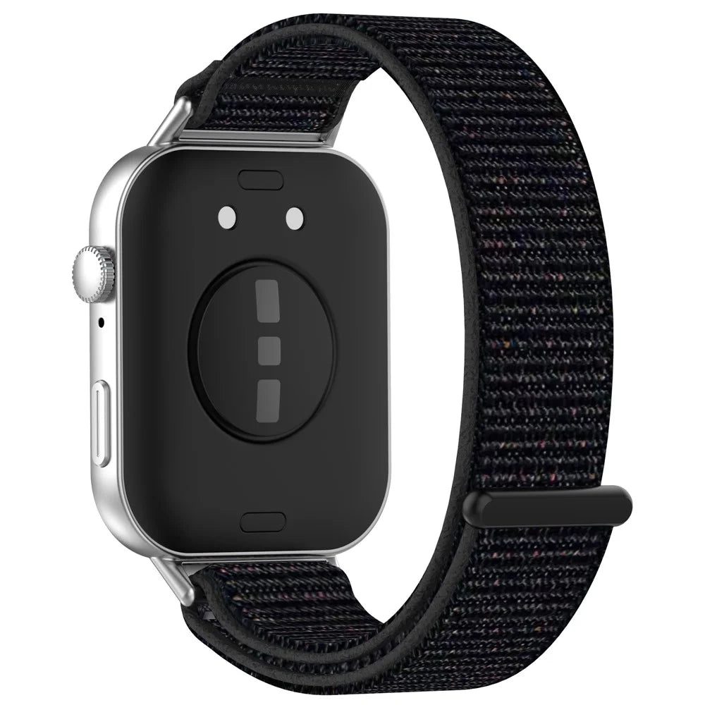 For Huawei Watch Fit 3 Strap Magic Tape Nylon Soft Watch Band - Official Black - 1