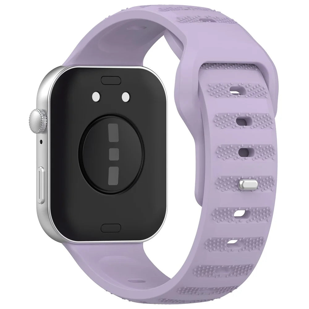 For Huawei Watch Fit 3 Silicone Watch Strap Dots Design Adjustable Wrist Band - Purple - 1