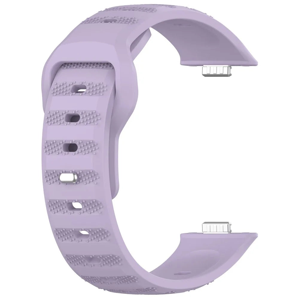 For Huawei Watch Fit 3 Silicone Watch Strap Dots Design Adjustable Wrist Band - Purple - 2
