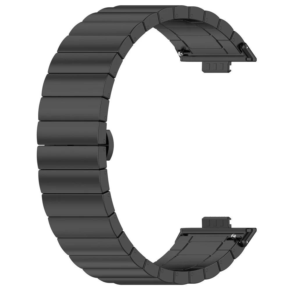 For Huawei Watch Fit 3 Stainless Steel Replacement Strap Metal Watch Band - Black - 2