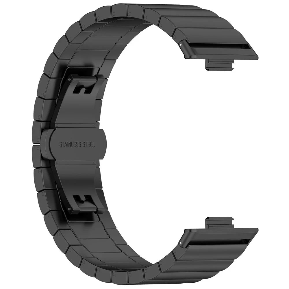 For Huawei Watch Fit 3 Stainless Steel Replacement Strap Metal Watch Band - Black - 3