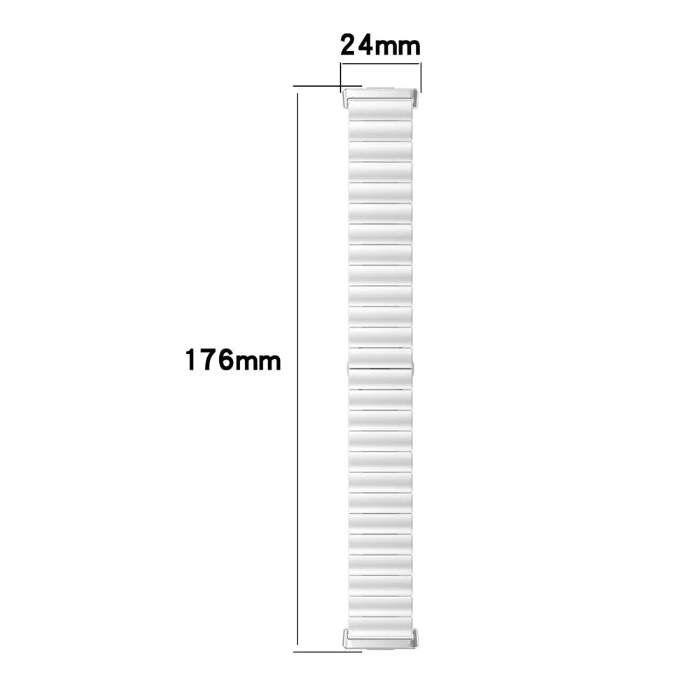 For Huawei Watch Fit 3 Stainless Steel Replacement Strap Metal Watch Band - Black - 6