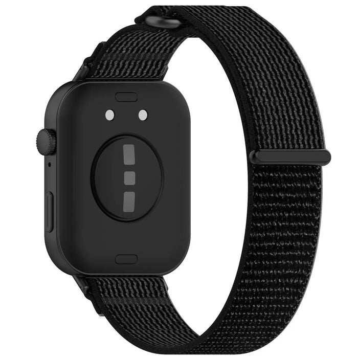For Huawei Watch Fit 3 Wrist Watch Band Nylon Comfortable Strap Replacement - Black+Grey - 1