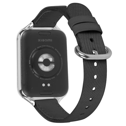 For Xiaomi Smart Band 10 Pro / 9 Pro / 8 Pro / Redmi Watch 6 / 5 / 4 Nylon Canvas Watch Strap Multiple Holes Design Watch Band - Black - 1