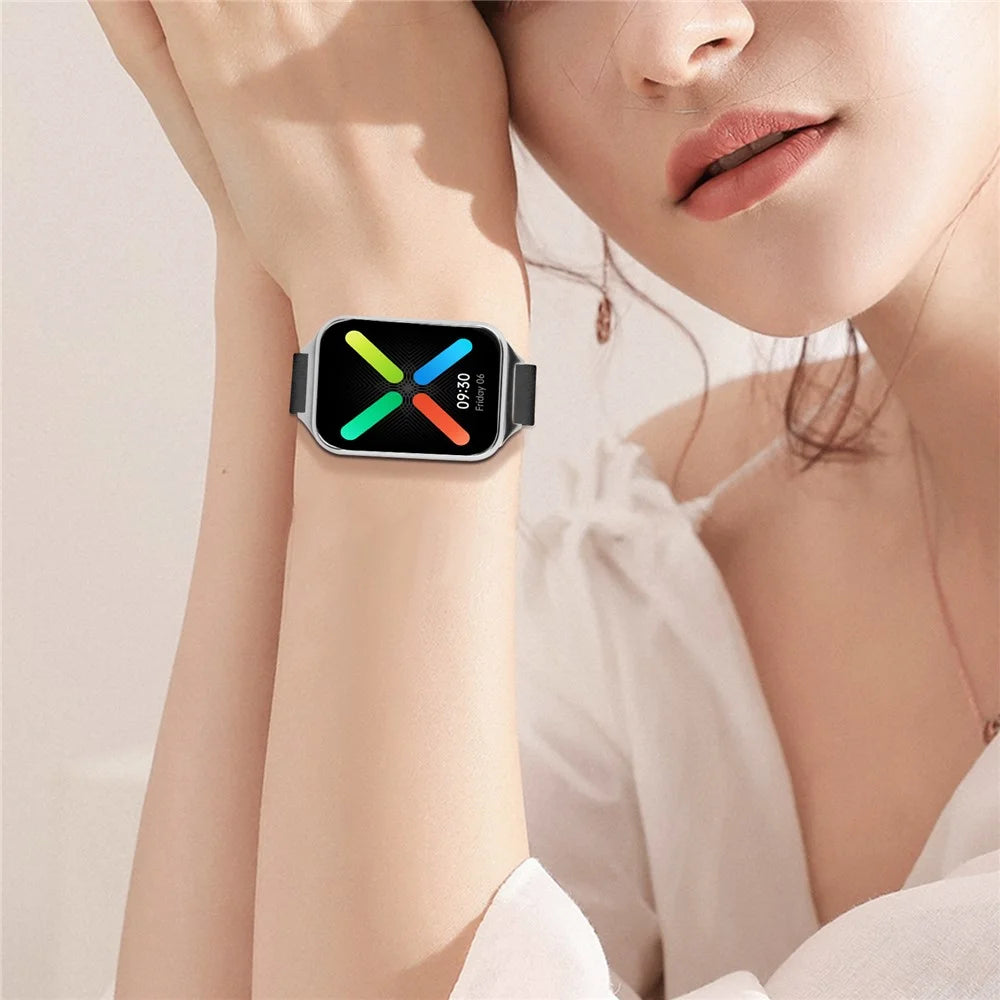 For Xiaomi Smart Band 10 Pro / 9 Pro / 8 Pro / Redmi Watch 6 / 5 / 4 Nylon Canvas Watch Strap Multiple Holes Design Watch Band - Black - 4