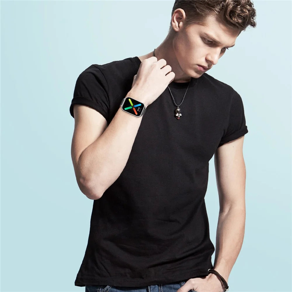 For Xiaomi Smart Band 10 Pro / 9 Pro / 8 Pro / Redmi Watch 6 / 5 / 4 Nylon Canvas Watch Strap Multiple Holes Design Watch Band - Black - 5