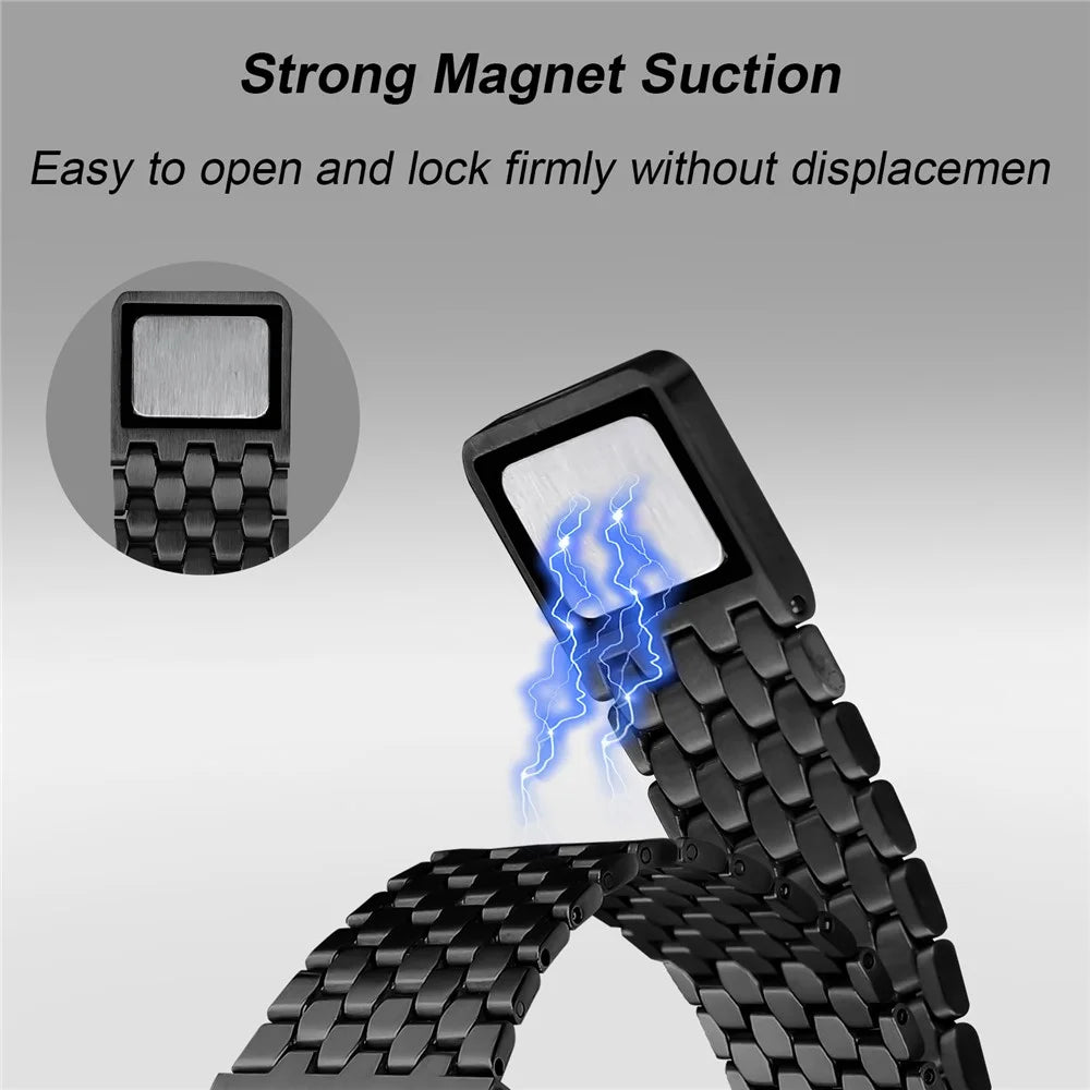 Magnetic Buckle Strap for Apple Watch Series 11 10 42mm / 9 8 7 41mm / SE3 SE2 SE 6 5 4 40mm / 3 2 1 38mm Stainless Steel Band - 3