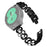 For Huawei Watch 2 Wrist Band Pearl Decor Four Leaf Clover Stainless Steel Strap - Black - 1