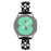 For Huawei Watch 2 Wrist Band Pearl Decor Four Leaf Clover Stainless Steel Strap - Black - 2
