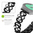 For Huawei Watch 2 Wrist Band Pearl Decor Four Leaf Clover Stainless Steel Strap - Black - 3