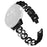 Stainless Steel Band for Google Pixel 2 Pearl Decor Four Leaf Clover Watch Strap - Black - 1