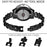 Stainless Steel Band for Google Pixel 2 Pearl Decor Four Leaf Clover Watch Strap - Black - 6