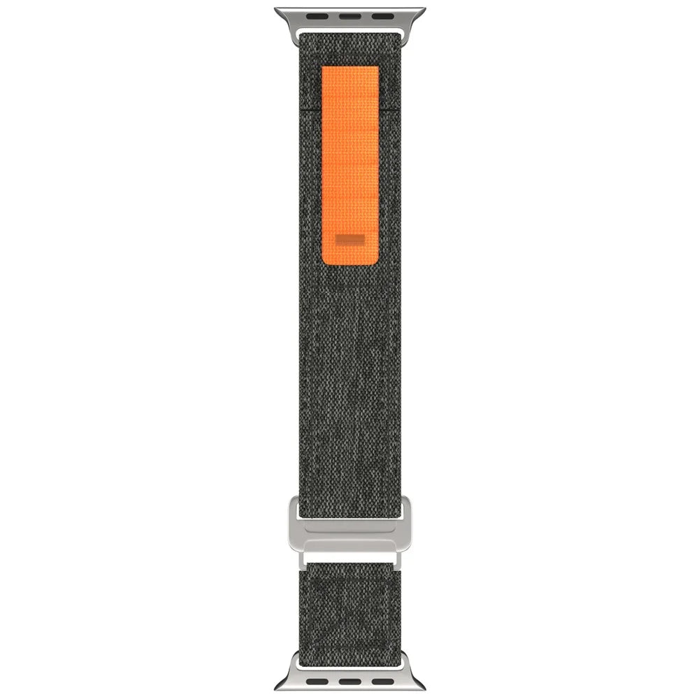 For Apple Watch Series 11 10 42mm / 9 8 7 41mm / SE3 SE2 SE 6 5 4 40mm / 3 2 1 38mm Nylon Watch Band Adjustable Strap - Black - 4