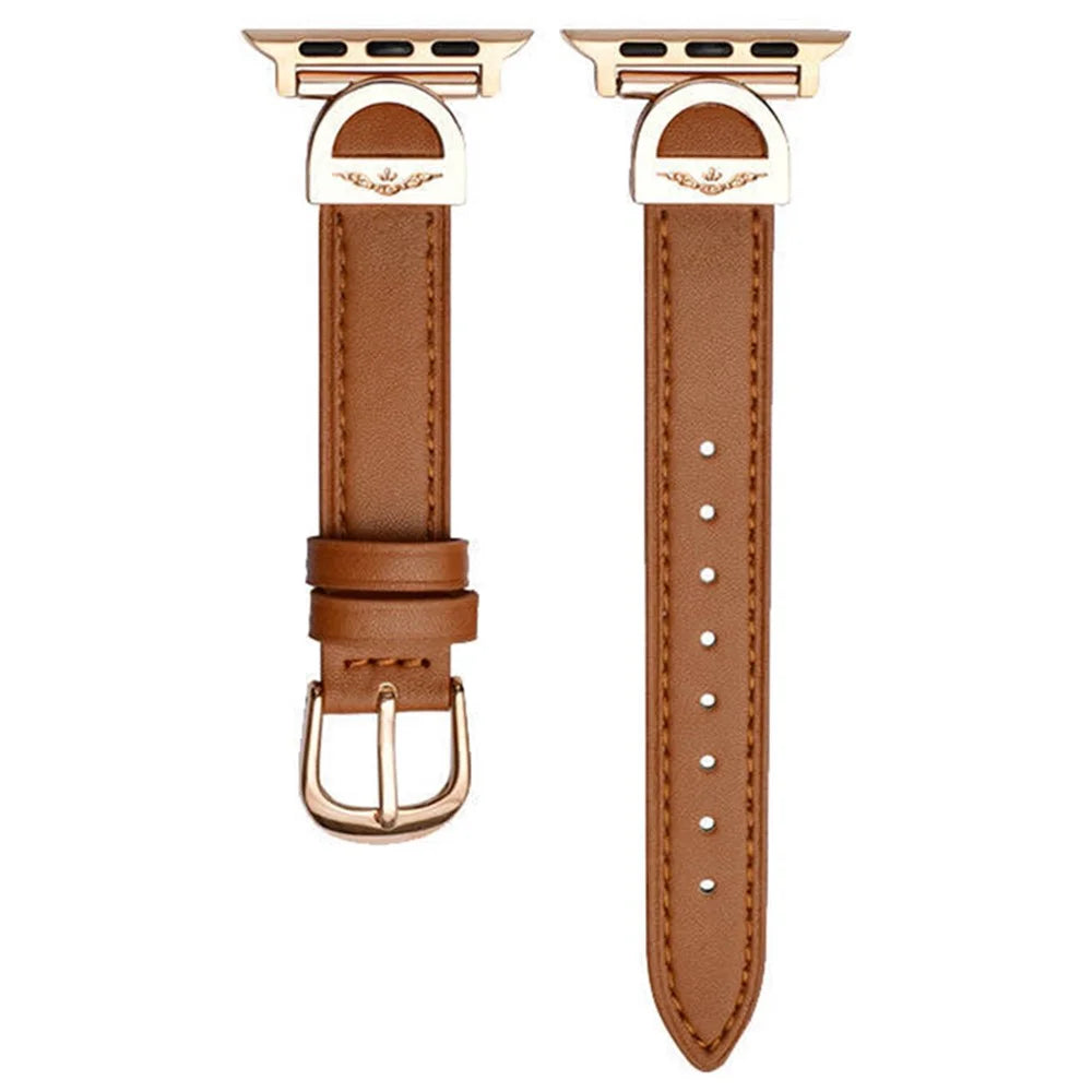 For Apple Watch Series 11 10 42mm / 9 8 7 41mm / SE3 SE2 SE 6 5 4 40mm / 3 2 1 38mm Watch Straps Microfiber Leather Bracelet Strap - Brown - 1