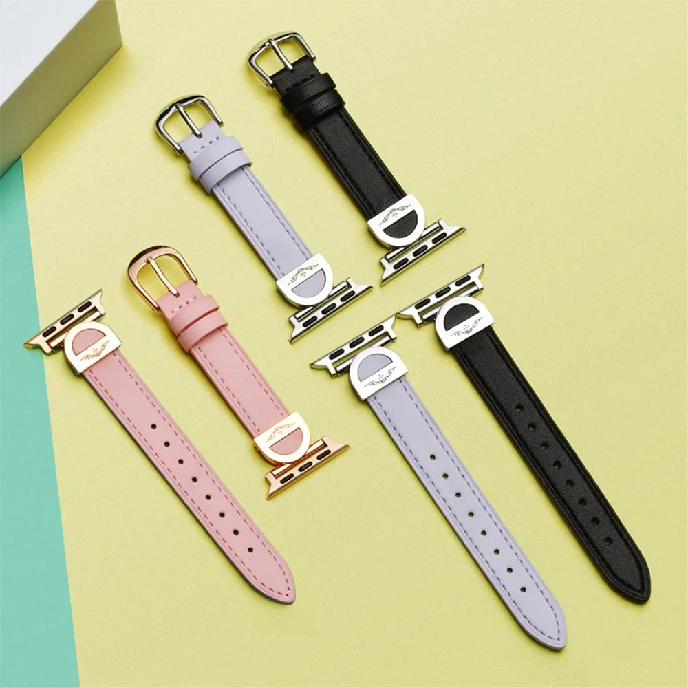 For Apple Watch Series 11 10 42mm / 9 8 7 41mm / SE3 SE2 SE 6 5 4 40mm / 3 2 1 38mm Watch Straps Microfiber Leather Bracelet Strap - Brown - 3