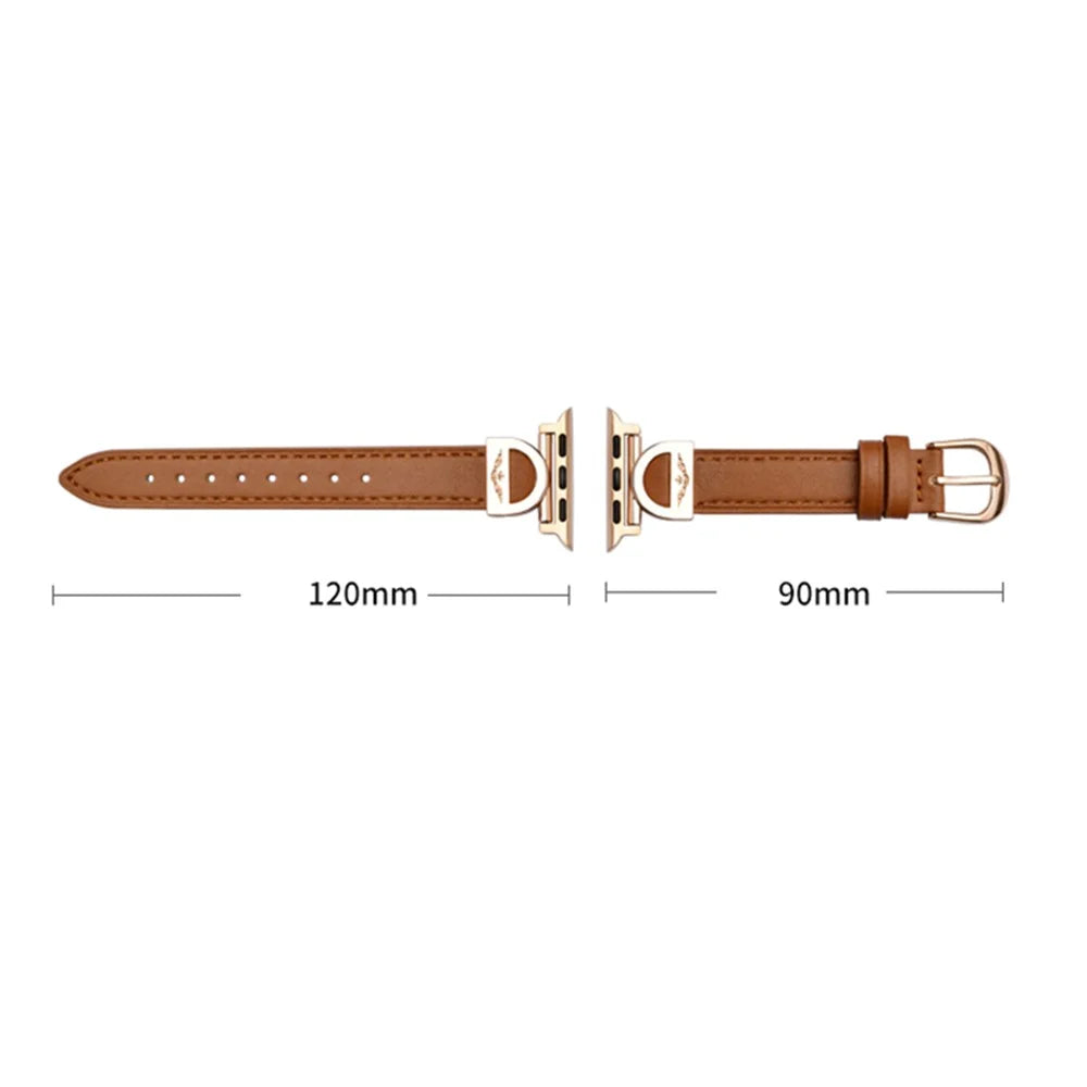 For Apple Watch Series 11 10 42mm / 9 8 7 41mm / SE3 SE2 SE 6 5 4 40mm / 3 2 1 38mm Watch Straps Microfiber Leather Bracelet Strap - Brown - 6