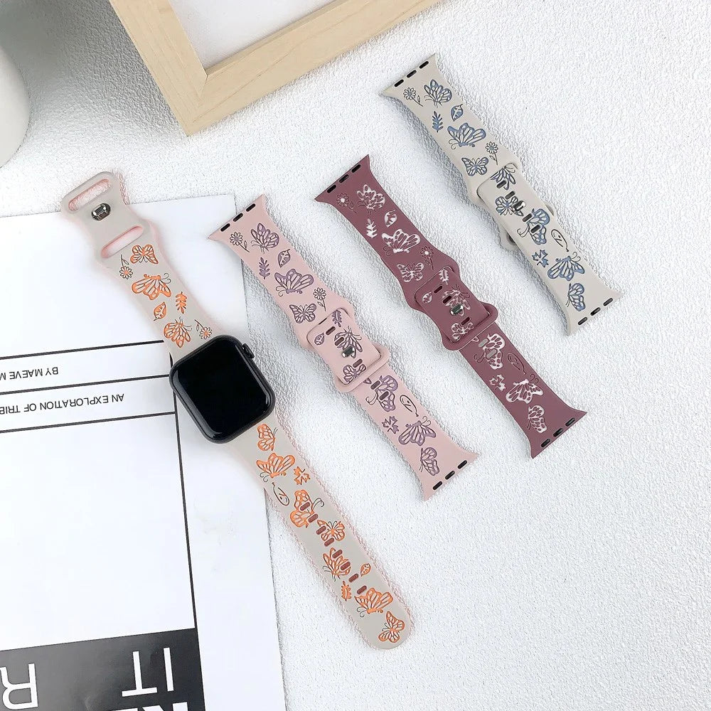 For Apple Watch Ultra 3 2 1 49mm / Series 11 10 46mm / 9 8 7 45mm / SE3 SE2 SE 6 5 4 44mm / 3 2 1 42mm Silicone Strap - White+Black - 4