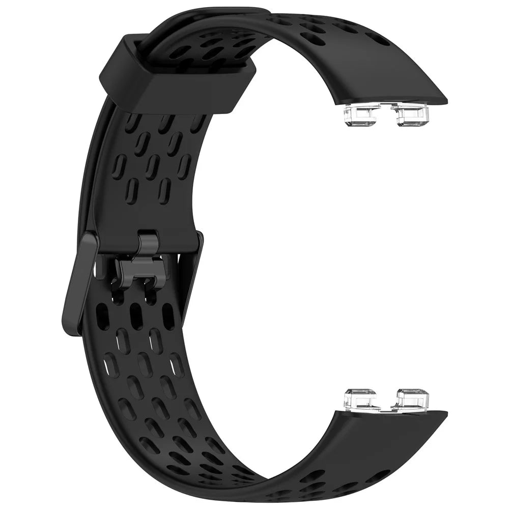 For Huawei Band 9 / 9 NFC / 8 / 8 NFC Replacement Band Adjustable Silicone Watch Strap - Black - 3