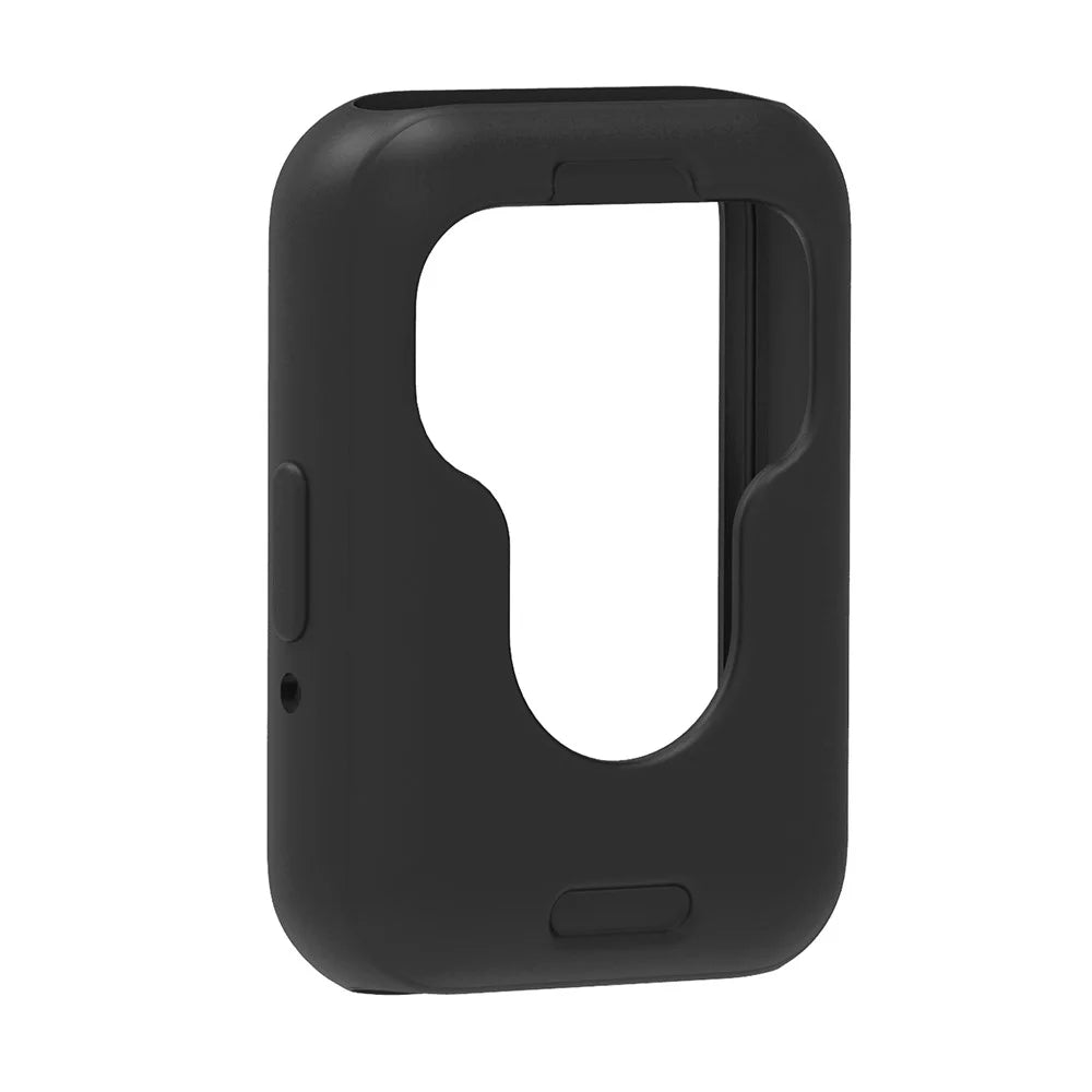 For Samsung Galaxy Fit3 Silicone Strap Replacement Wrist Band with Watch Case - Black - 7