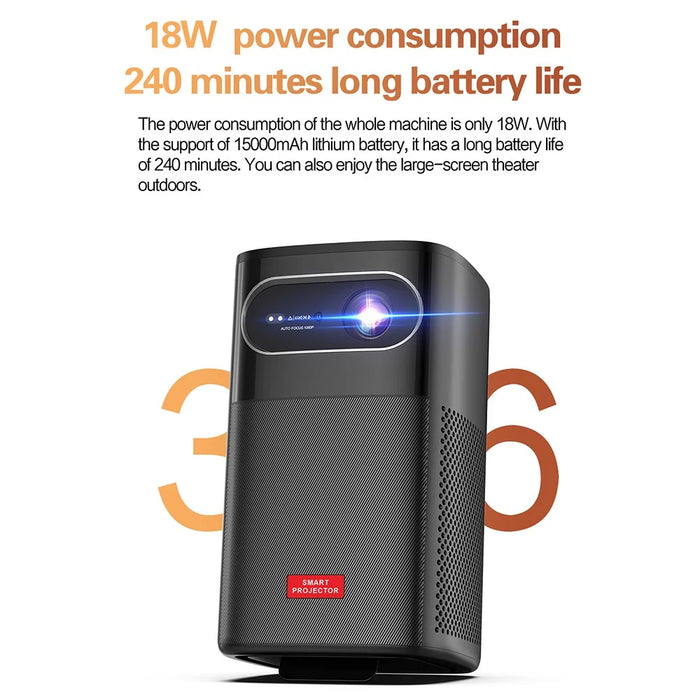 M1 1080P Android 9.0 Projector WiFi DLP Intelligent Projector Support Bluetooth-compatible Function - US Plug - 7