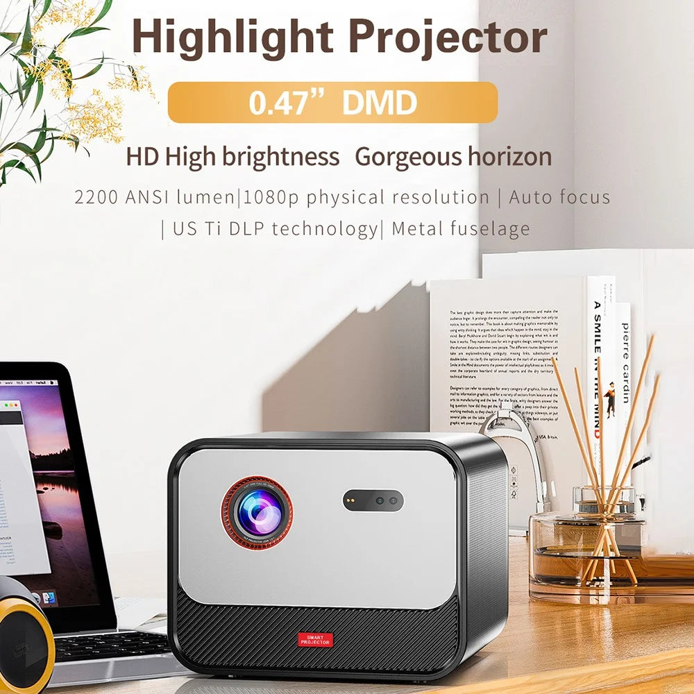 X5 DLP Projector 1080P HD Video WiFi Home Theater Bar LED Projector - US Plug - 5