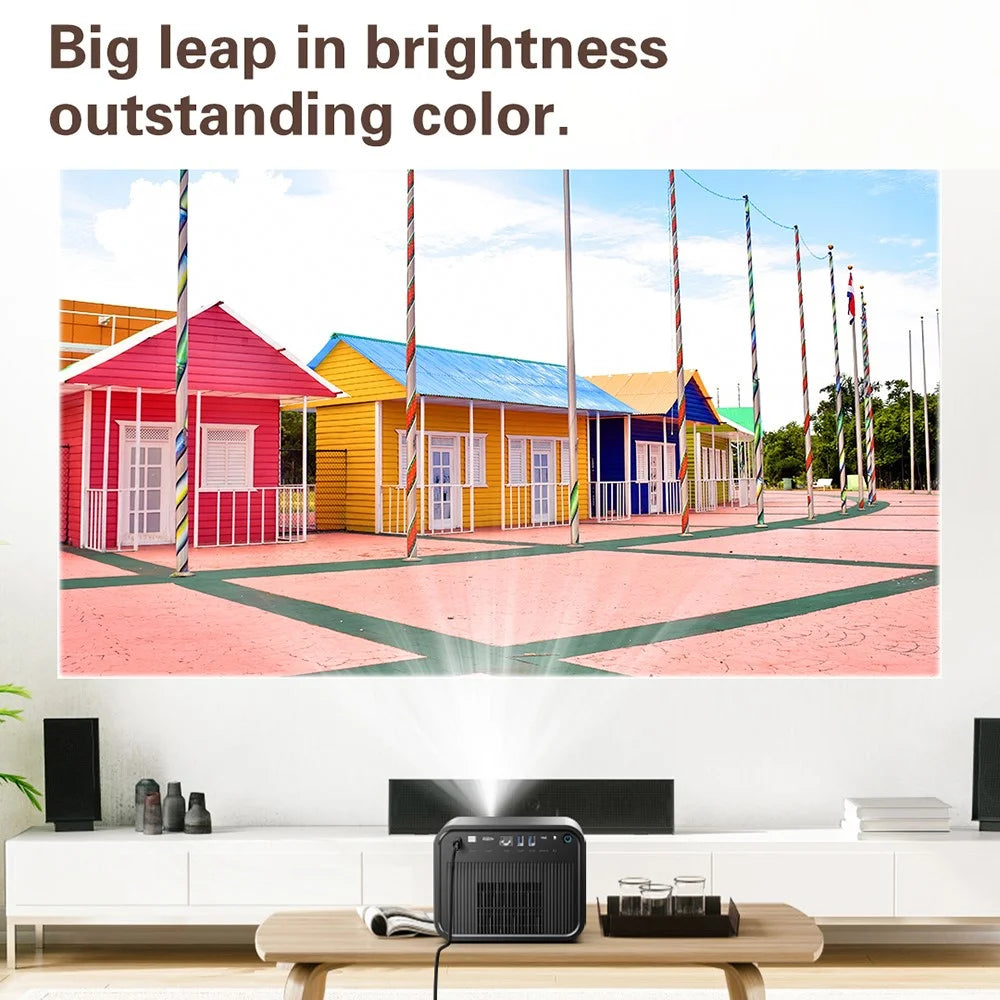 X5 DLP Projector 1080P HD Video WiFi Home Theater Bar LED Projector - US Plug - 6