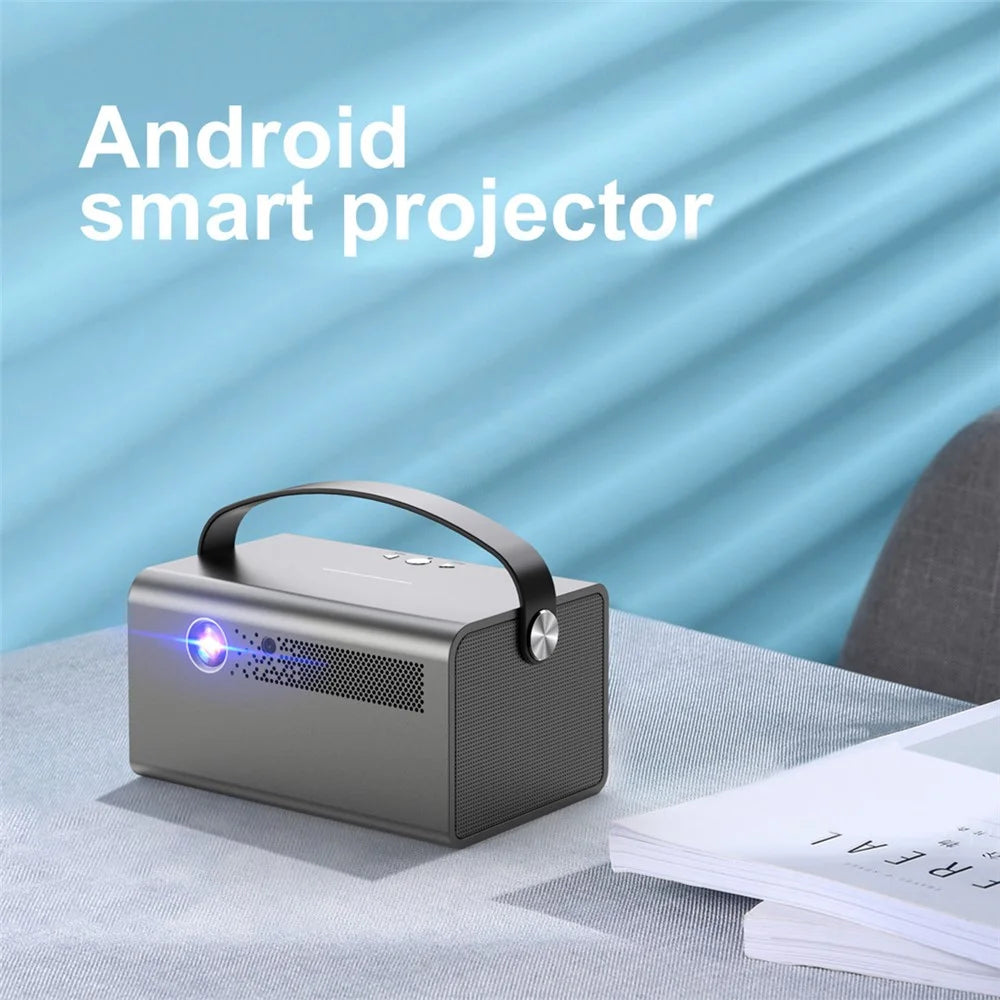 V7 Pro Home Theater Android 9.0 DLP Projector High Definition Projector Support 5G  /  2.4G WiFi - US Plug - 4