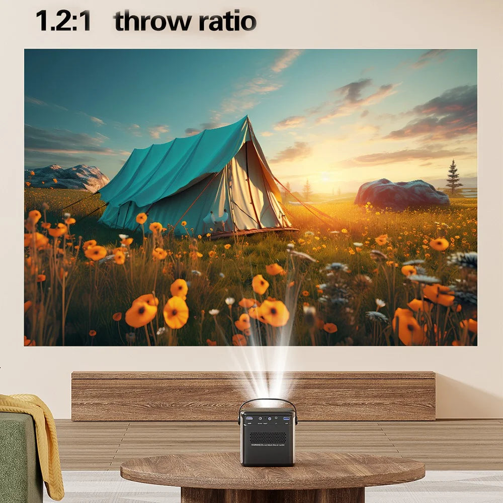 S8 Portable Rechargeable DLP Projector 1080P HD Video WiFi Home Theater Office LED Projector - US Plug - 6
