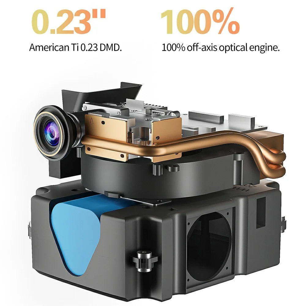 S8 Portable Rechargeable DLP Projector 1080P HD Video WiFi Home Theater Office LED Projector - US Plug - 7