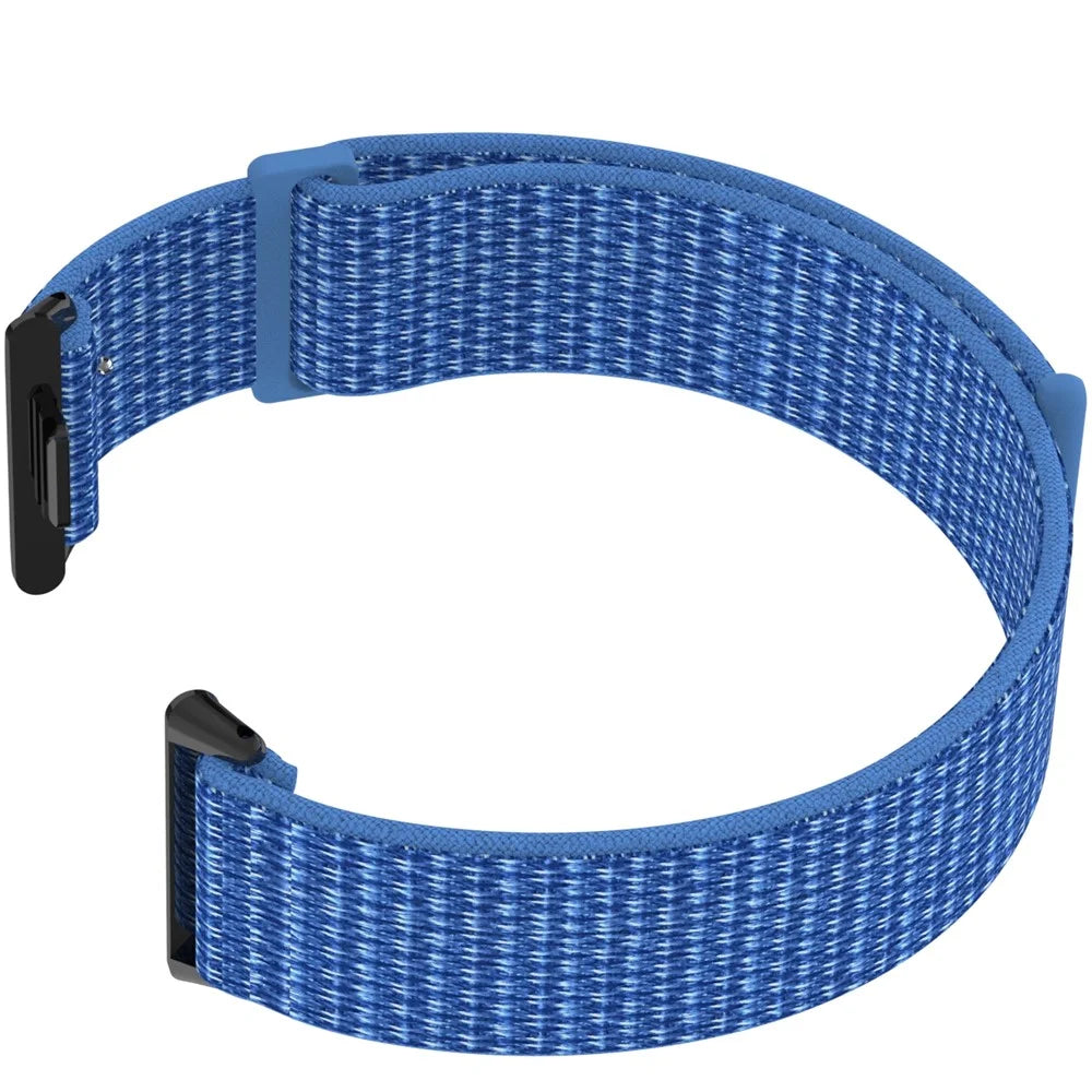 For Huawei Watch Fit 3 Watch Strap Magic Tape Nylon Wrist Band - Cape Blue - 4