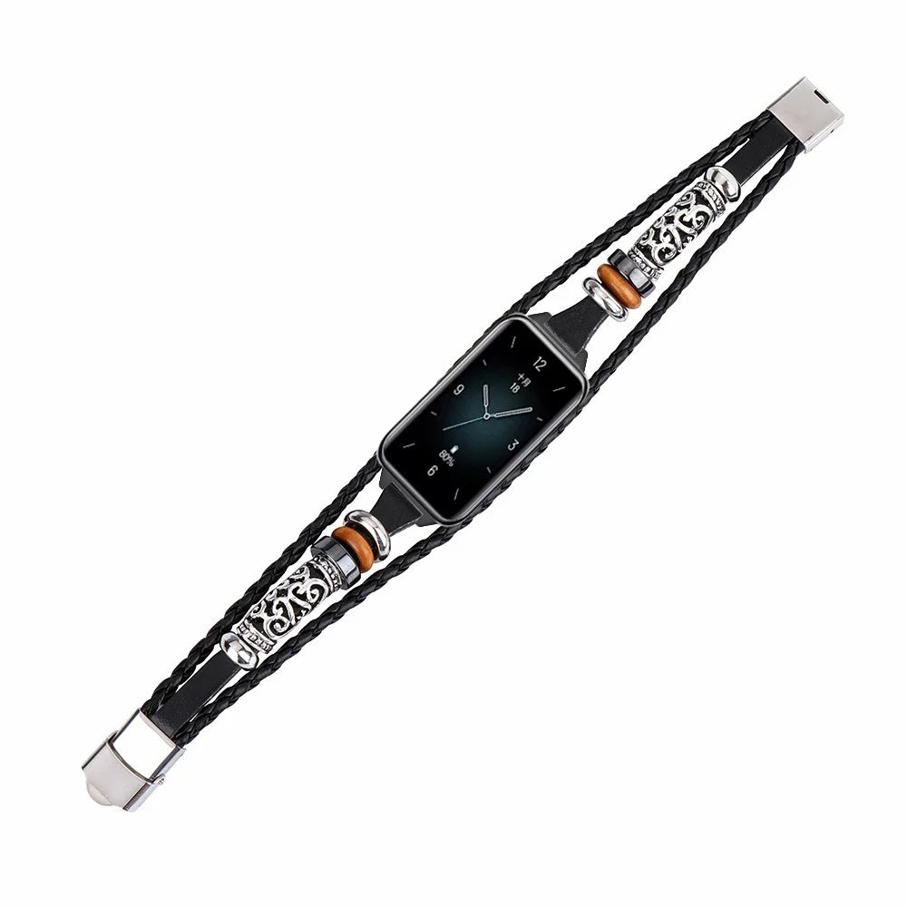 For Honor Band 9 Replacement Band Ethnic Retro Style Watch Strap - Black - 2