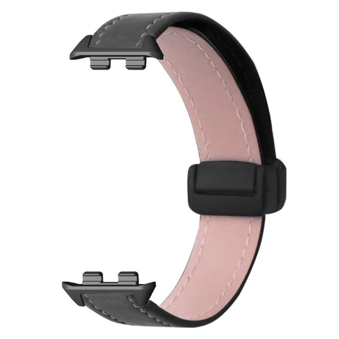 For Honor Band 9 Replacement Strap Magnetic Folding Buckle Watch Band - Black - 1