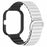 For Xiaomi Redmi Watch 4 Silicone Watch Strap Dual Color Magnetic Band with PC Case - White+Black - 3