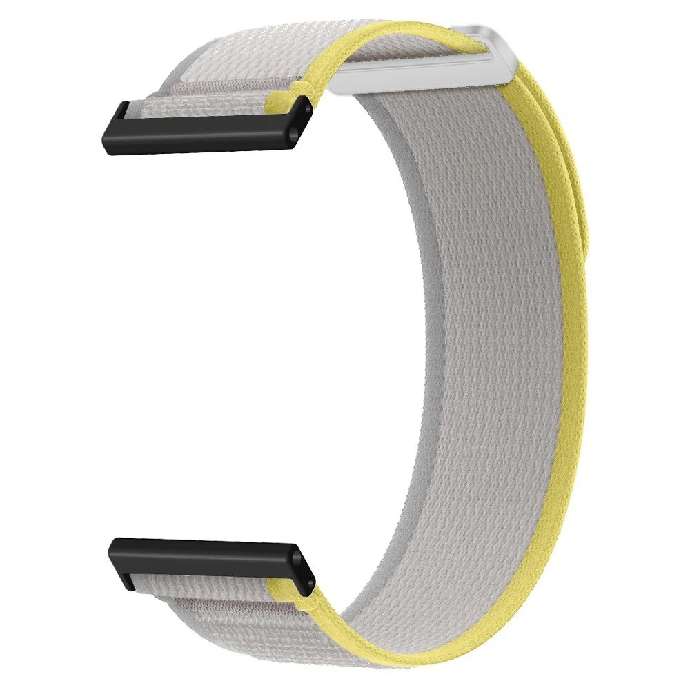 For Suunto Spartan Sport Wrist HR Baro / Suunto 9 Nylon Watch Band 24mm Loop Fastener Strap - Beige - 3