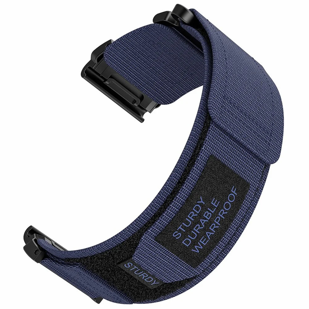 For Garmin Quatix 7 Pro / Approach S62 Watch Band 22mm Quick Release Nylon Sports Strap - Midnight Blue - 3