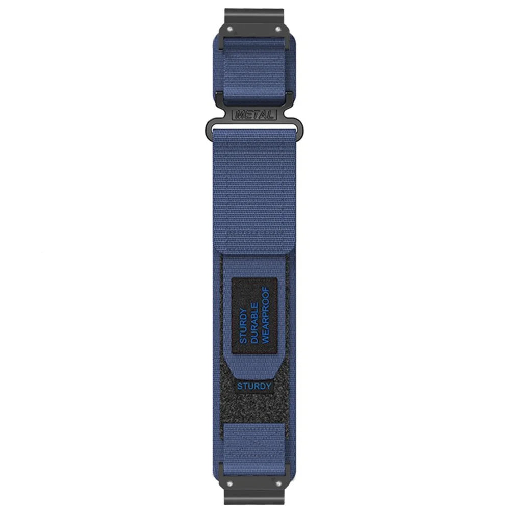 For Garmin Quatix 7 Pro / Approach S62 Watch Band 22mm Quick Release Nylon Sports Strap - Midnight Blue - 4