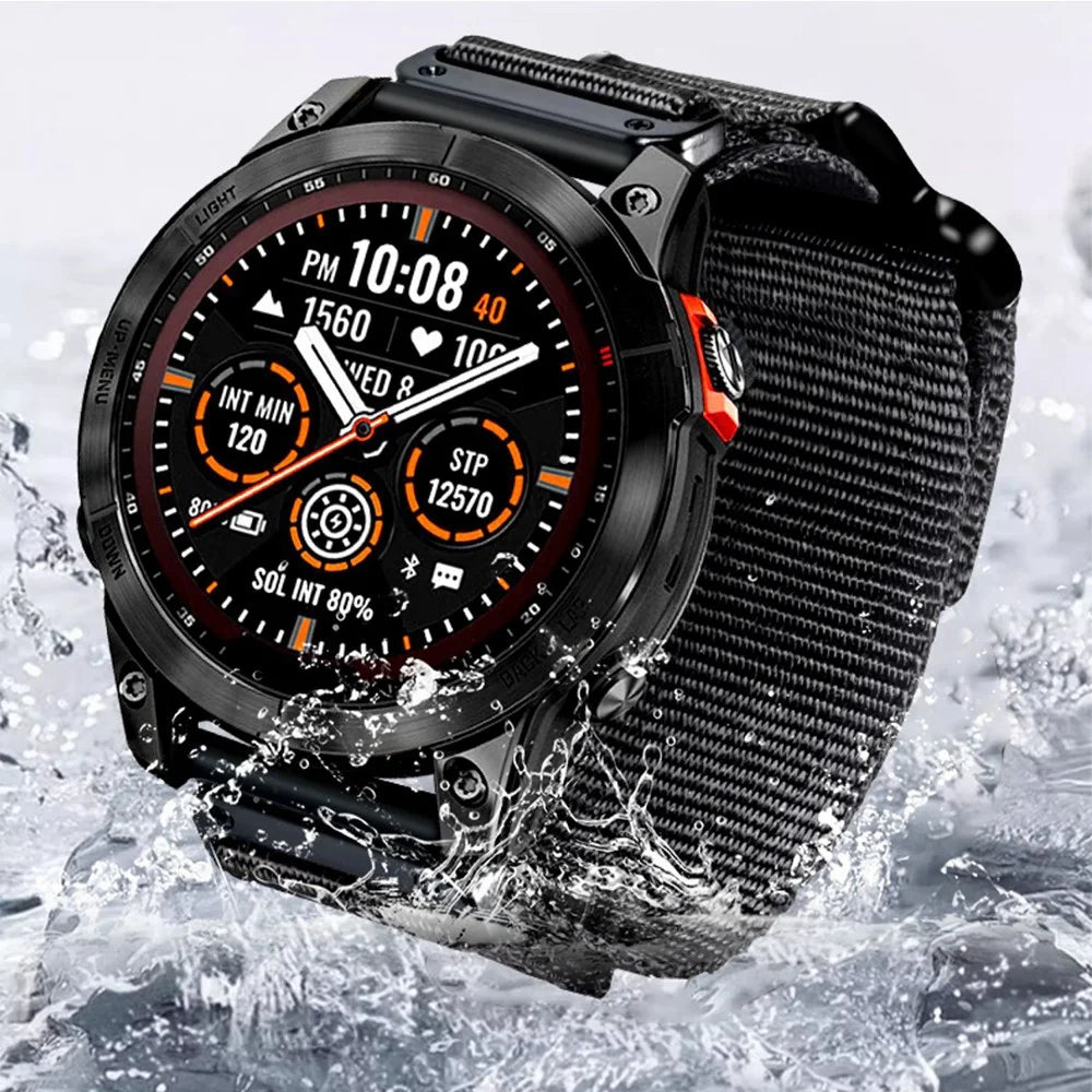 For Garmin Quatix 7 Pro / Approach S62 Watch Band 22mm Quick Release Nylon Sports Strap - Midnight Blue - 7