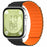 For Huawei Watch Fit 3 Watch Band Adjustable Magnetic Silicone Wrist Strap - Black+Orange - 2