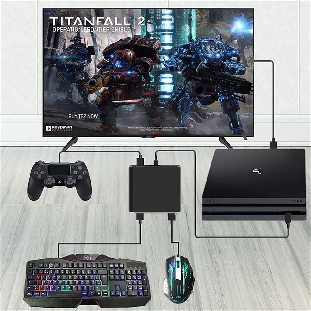 JYS Keyboard Mouse Wired Converter Adapter for Xbox One Ps4 Nintendo - 6