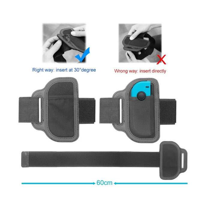 JYS JYS-NS186 Ring Fit Adventure Suit Elastic Leg Strap + Two Ring Grips + Hook for Nintend Switch Joy-con - 4
