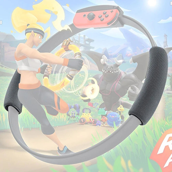 JYS JYS-NS186 Ring Fit Adventure Suit Elastic Leg Strap + Two Ring Grips + Hook for Nintend Switch Joy-con - 6