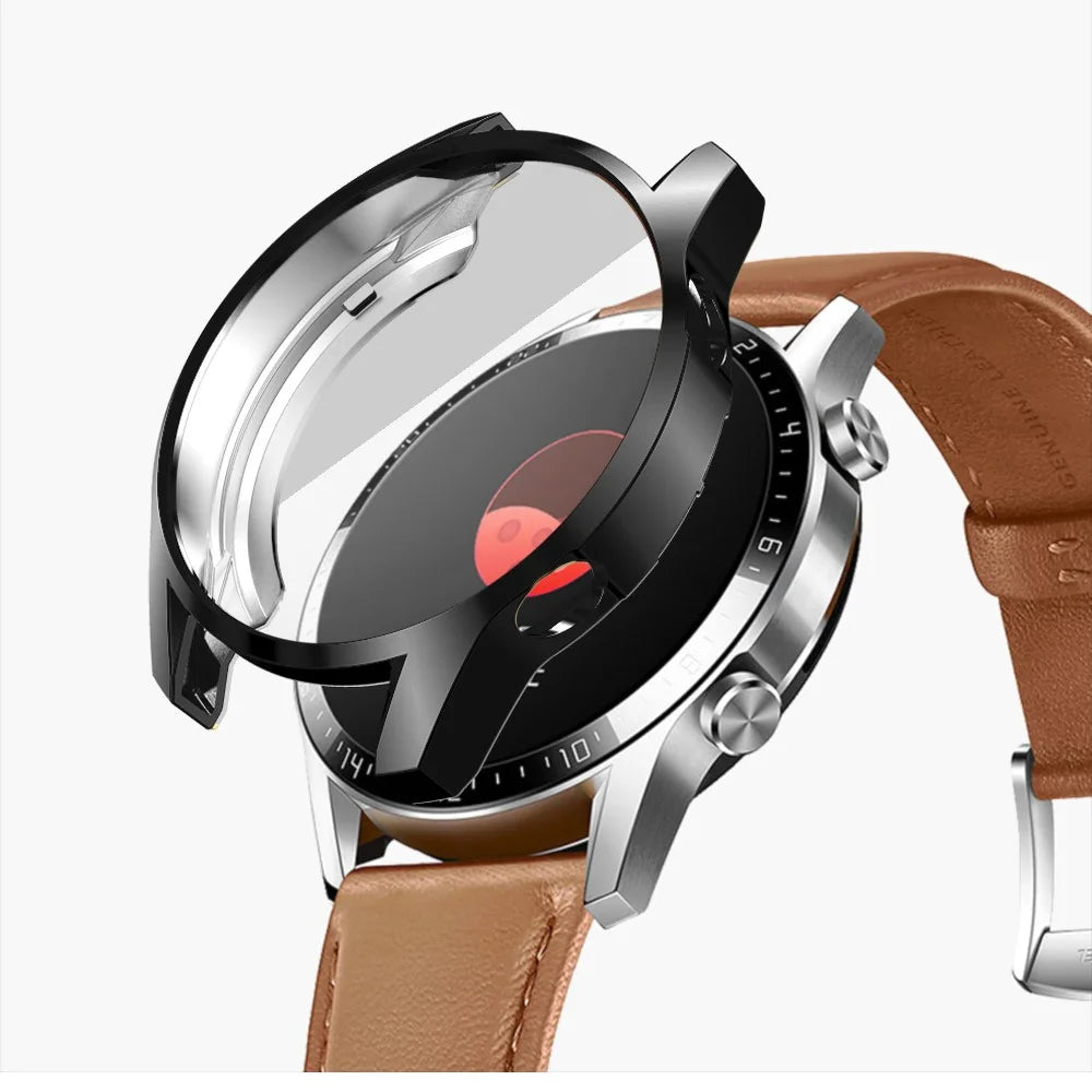 Electroplated TPU All-around Protective Case for Huawei Watch GT 2 46mm - Black - 3