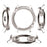 Double Row Rhinestone Decor Hard PC Frame Bumper Case for Samsung Galaxy Watch Active2 44mm - Silver - 4