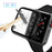 Plating Frame PC + Tempered Glass Watch Case for Apple Watch Series 3/2/1 42mm - Black - 3